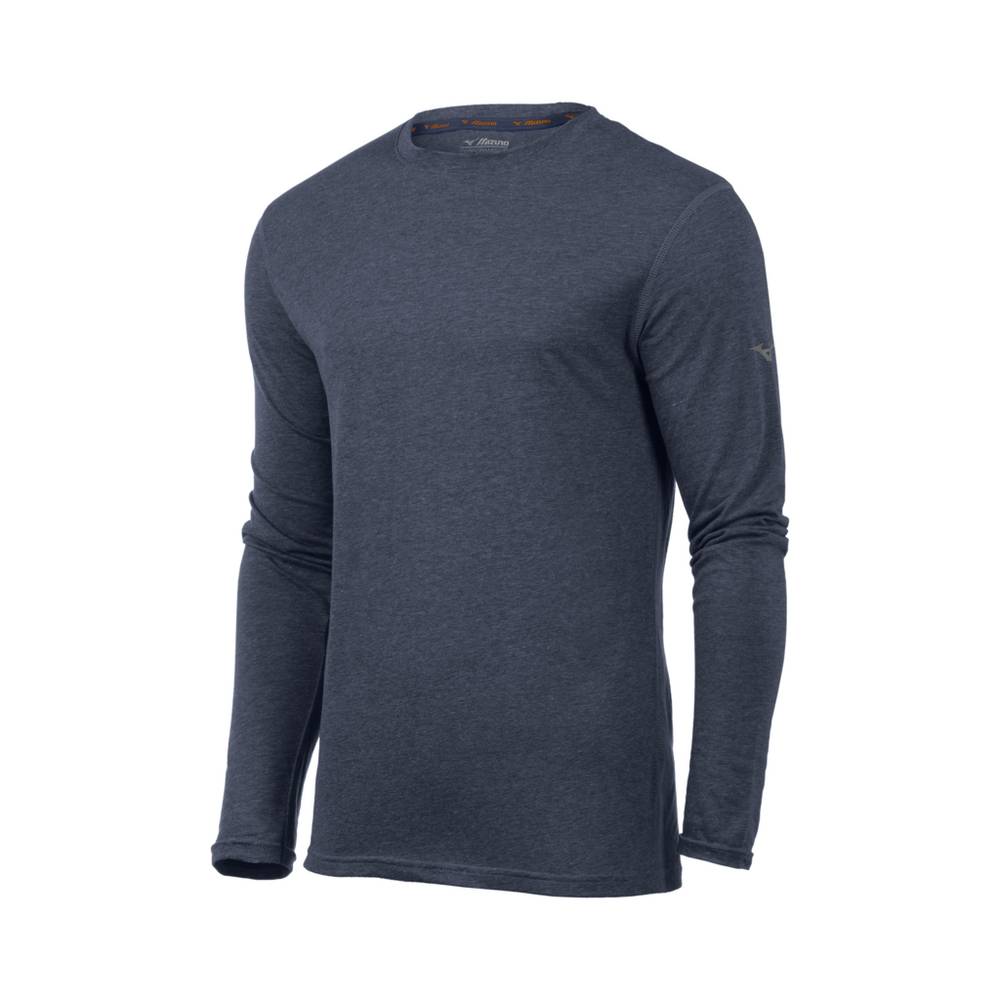 Maglie Running Mizuno Inspire Long Sleeve Uomo - Indaco - 18492-YXIJ